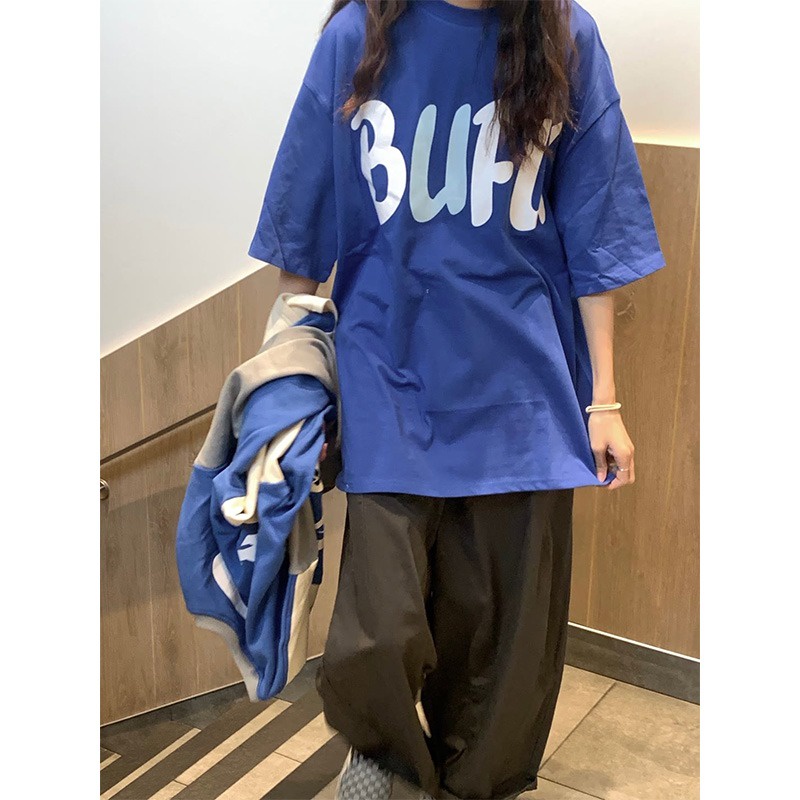 NRVP Áo Thun Unisex Mùa Hè Dáng Suông Tay Cộc Phong Cách Hàn Quốc Cho Nam Nữ