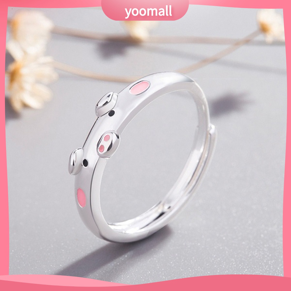 Nhẫn Hở Hình Chú Heo Hoạt Hình Dễ Thương Dùng Làm Quà Tặng Sinh Nhật Cho Bạn Gái