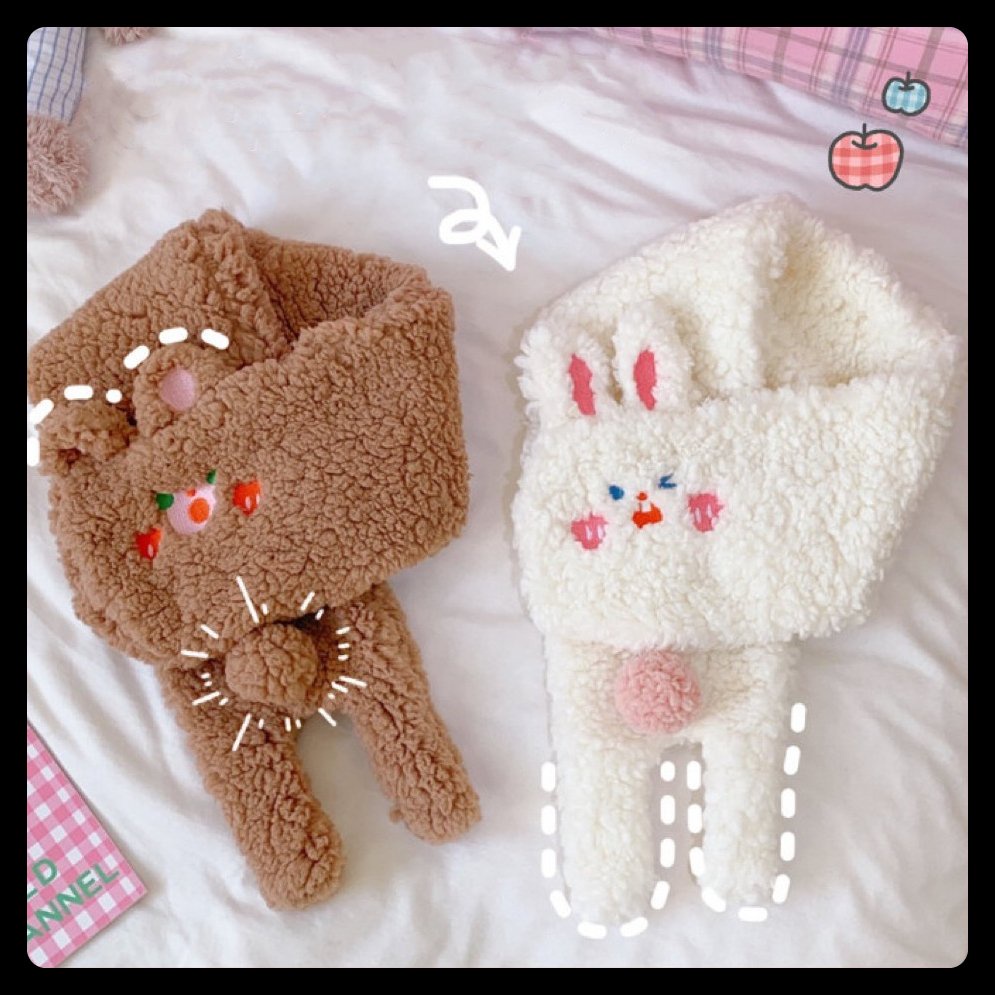 Khăn quàng cổ êm nhẹ bằng lông giữ ấp thời trang nữ học sinh cute đi chơi xinh quà tặng dễ thương giá rẻ sỉ lẻ