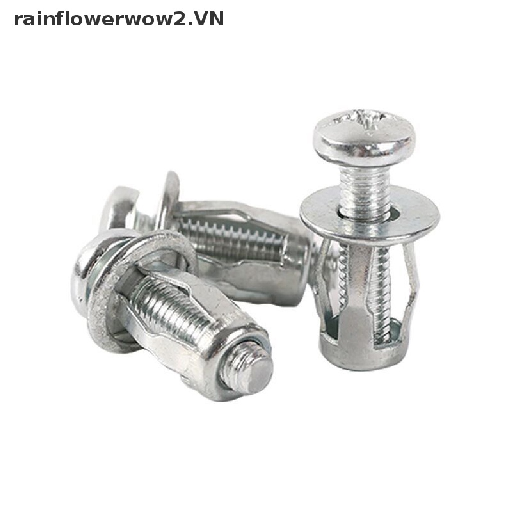 Bộ 10 Ốc Vít Kim Loại M5 / M6 Chuyên Dụng Cho Sửa Chữa Tường / Xe Hơi