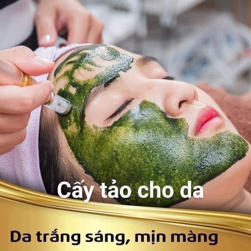 Bột Tảo Xoắn Sato Nhật Bản, Cấy Tảo Nano Trắng Da Min Da Mờ Thâm Hôp 100g