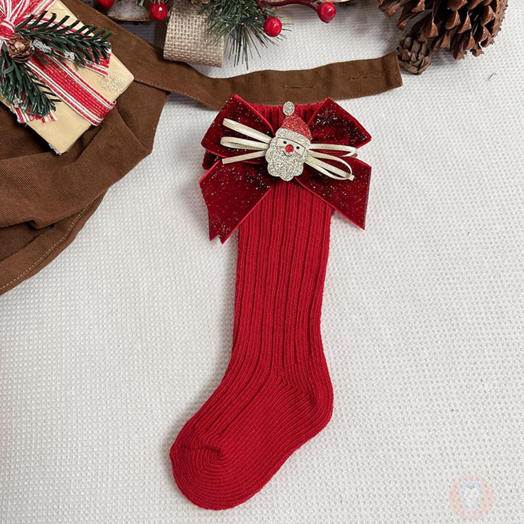 Tất Dệt Kim Giữ Ấm Chân Co Giãn Họa Tiết Giáng Sinh Hoạt Hình Cho Bé Gái LAA6-Girls