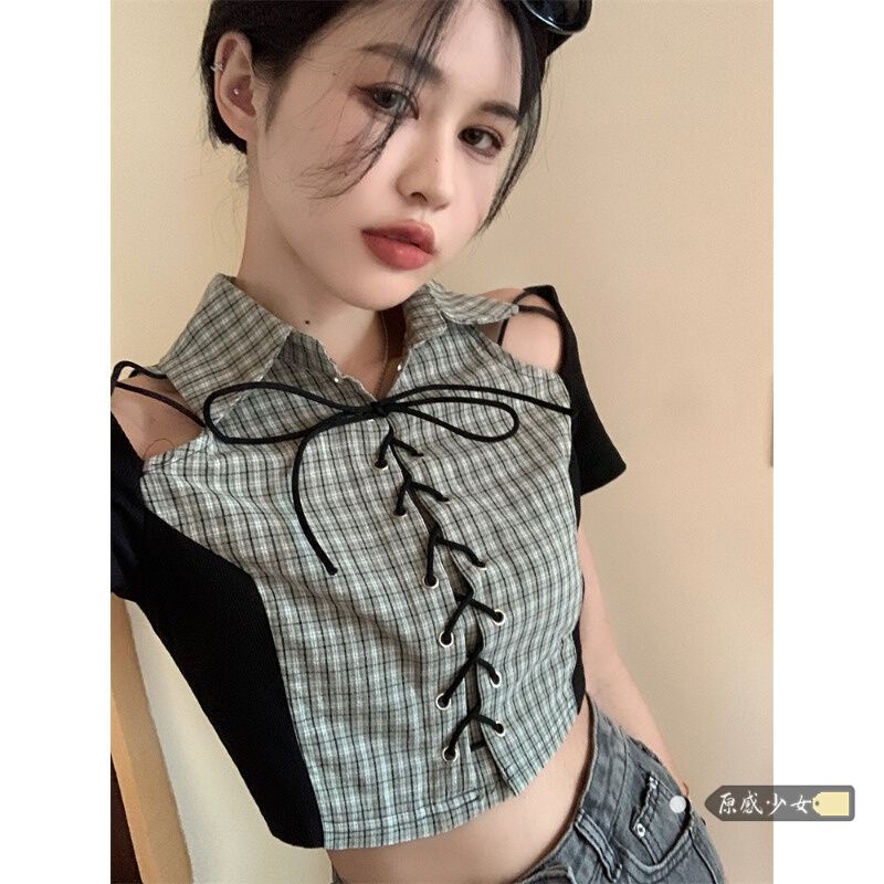 Áo croptop Tay Ngắn Thiết Kế Mới Năng Động Thời Trang Mùa Hè Dành Cho Nữ