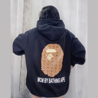 Hoodie Bape MCM - hàng full tem tag vải nỉ bông dày