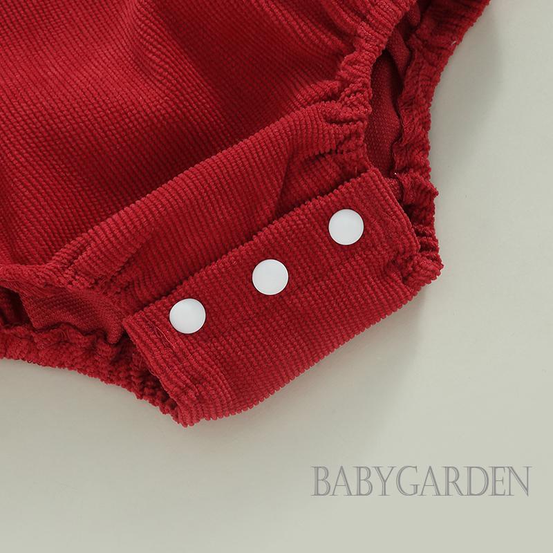 Bộ Áo Liền Quần Tay Dài In Họa Tiết Tuần Lộc Thời Trang Mùa Thu Xinh Xắn Cho Bé Từ 0-24 Tháng Tuổi