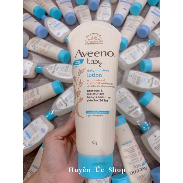 Kem Dưỡng ẩm và Sữa tắm Aveeno Baby cho bé Daily lotion (da thường) và Eczema (Dermexa) cho da bị chàm chuẩn Úc đủ bill