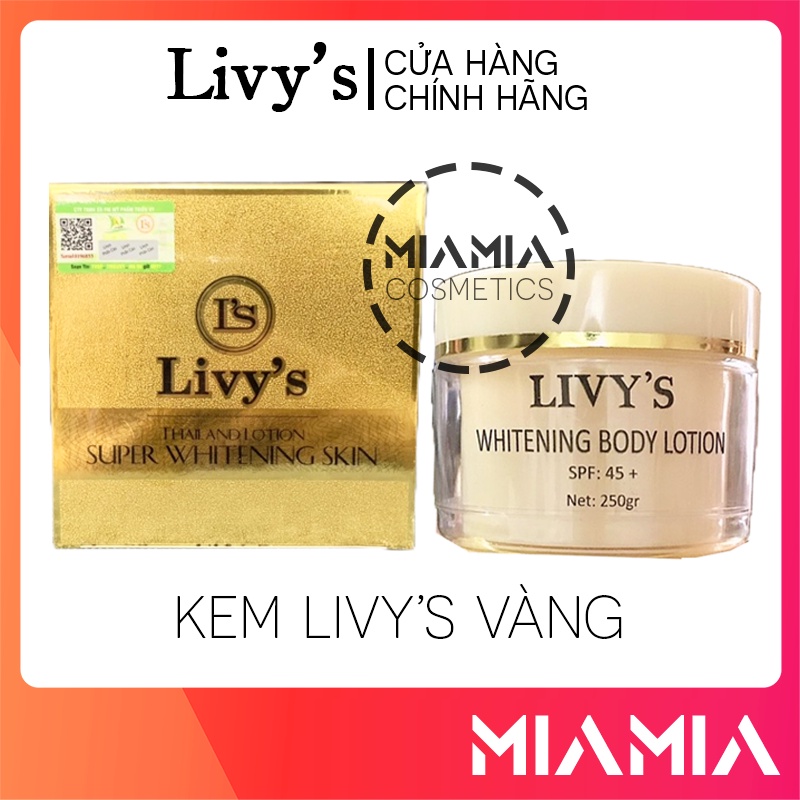 Kem Body Livys Vàng Chính Hãng - Kem Body Livy Thái Lan Dưỡng Trắng Da Chống Nắng - 8850094077776