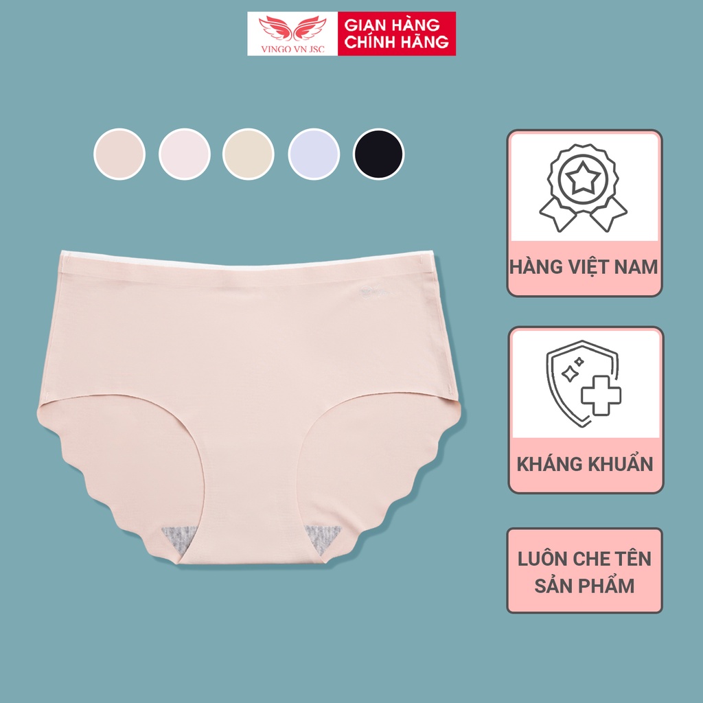 Quần lót nữ đúc su cạp cao gen bụng VINGO viền sóng không hằn đáy 2 lớp cotton kháng khuẩn hàng Việt Nam Q357 VNGO
