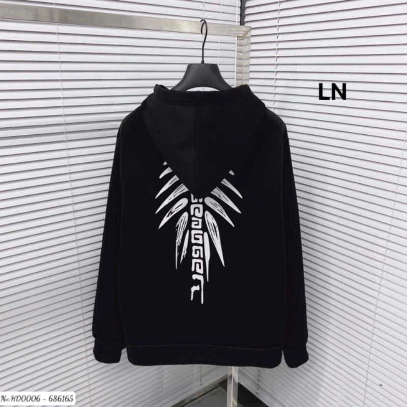 Áo Khoác Kéo Khoá Xương Cá Mũ Dày 2 Lớp, Áo Form Unisex Form Thụng Tay Bồng ( Kèm Ảnh Thật )