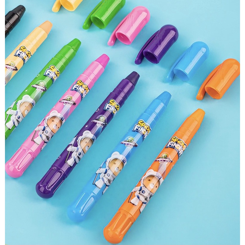 Bút sáp màu Deli kèm hộp nhựa