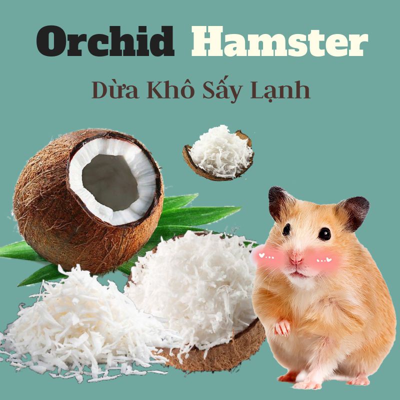 Dừa Sấy Sợi Không Đường Vỗ Béo Hamster-Sóc Bông-Sóc Bay- Sóc Đất