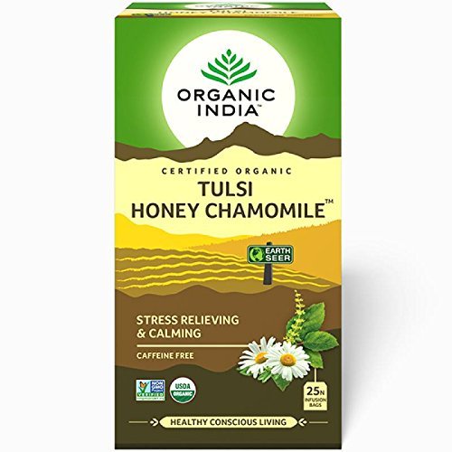 [Organic India] Tulsi Honey Chamomile Tea - Trà hoa cúc mật ong Ấn Độ Tulsi hữu cơ