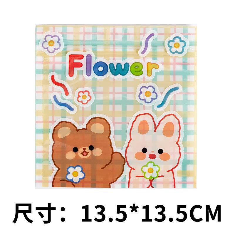 Túi Zip Đựng Bánh Kẹo Hình Mặt Nạ Gấu Dễ Thương Phong Cách Hàn Quốc