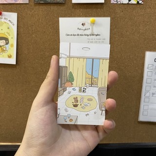 Cá | Set 50 card thank you, thiệp cảm ơn dễ thương, tự điền nội dung, size 9x5,5cm - HOUSE