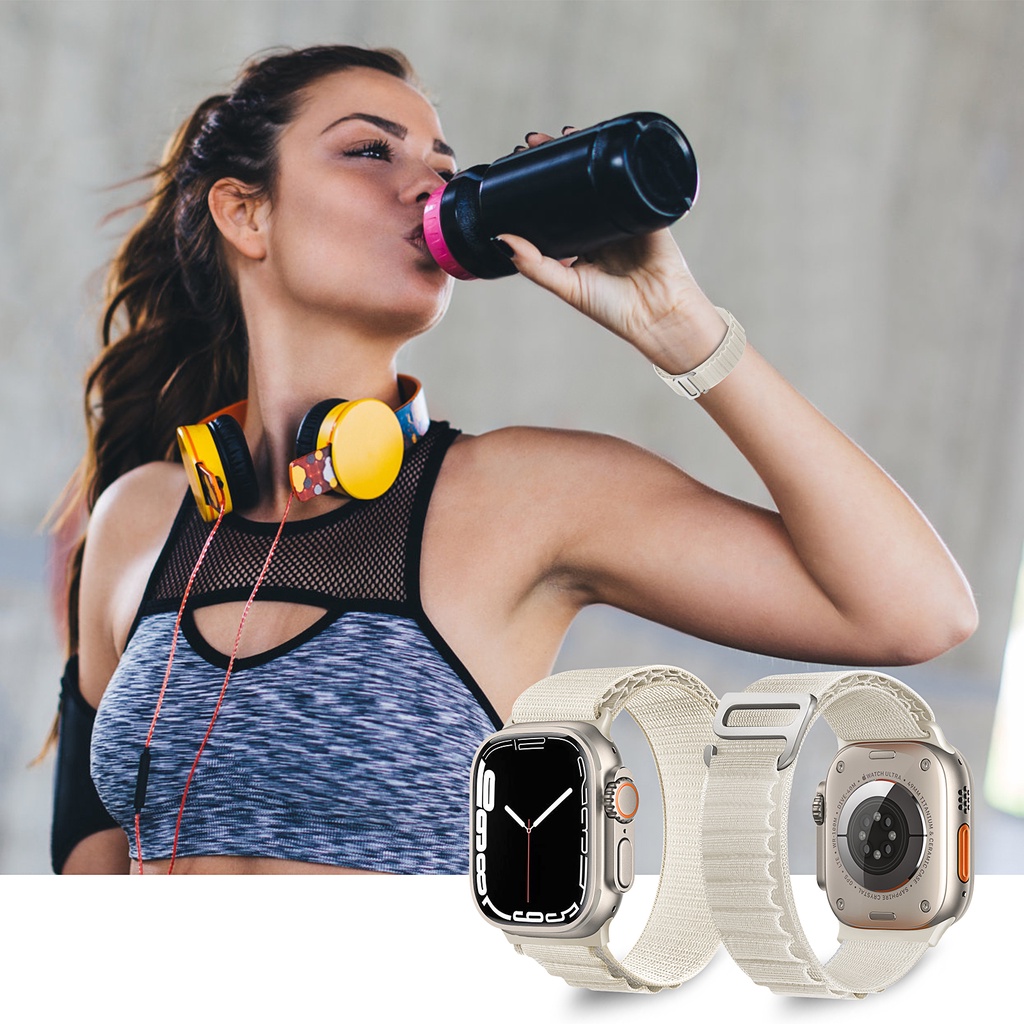 Dây Đeo Đồng Hồ Watch Ultra 49mm 45mm 41mm 44mm 40mm iwatch series 3 4 5 6 SE 7 8 Bằng Chất Liệu Nylon