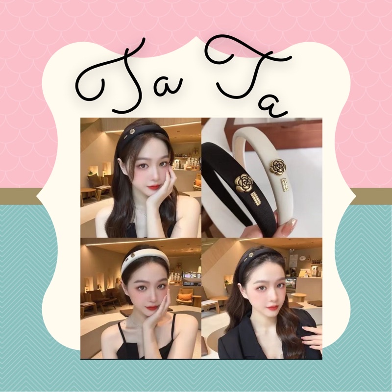 Bờm tóc hoa hồng sang chảnh Korean