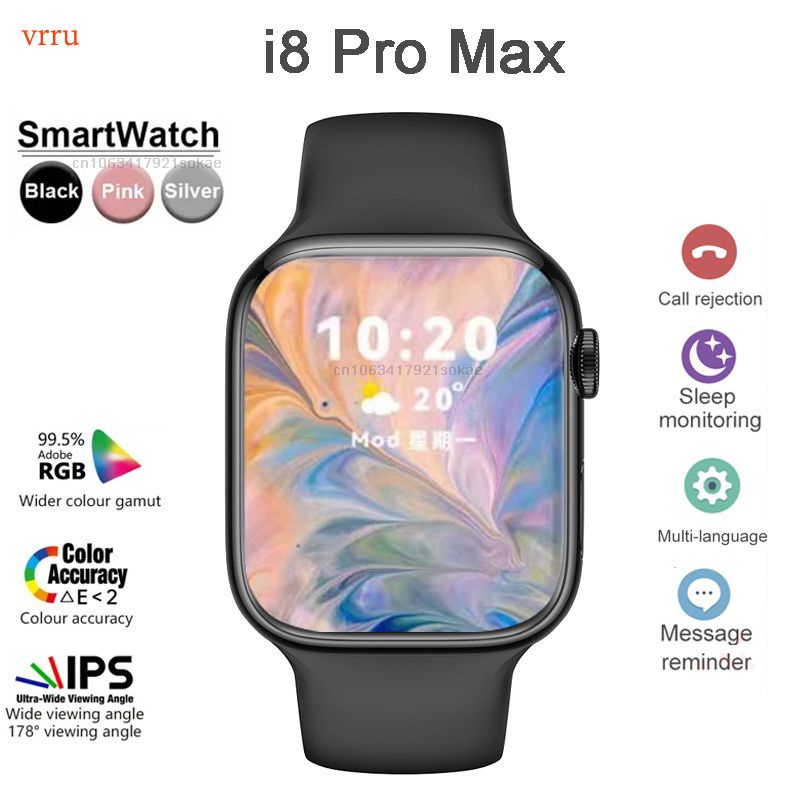 Đồng Hồ Thông Minh I8 Pro Max Cuộc Gọi Bluetooth Thể Thao Dây Đeo Thông Minh Tùy Chỉnh Series 8 1.75Inch Hỗ Trợ Đa Ngôn Ngữ Tiếng Việt Thái ngôn Ngữ Đồng Hồ Thông Minh Pk I7 Pro Max Vrru