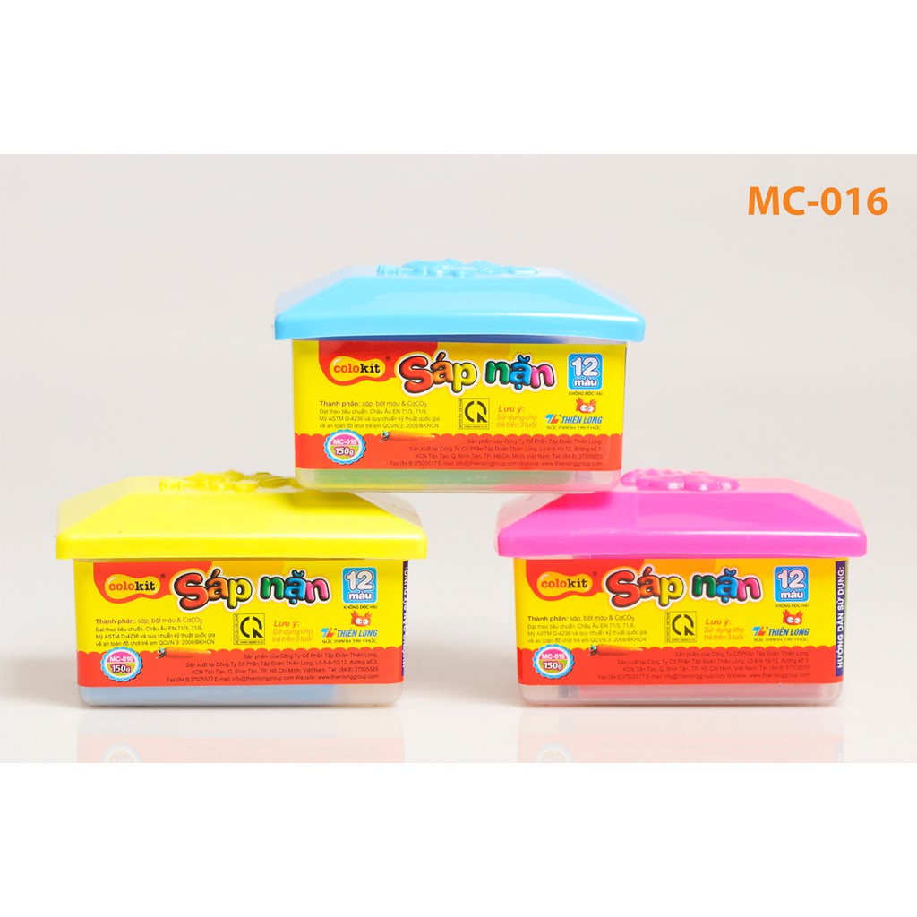 Bộ Sáp nặn Thiên Long Colokit MC-016 12 màu