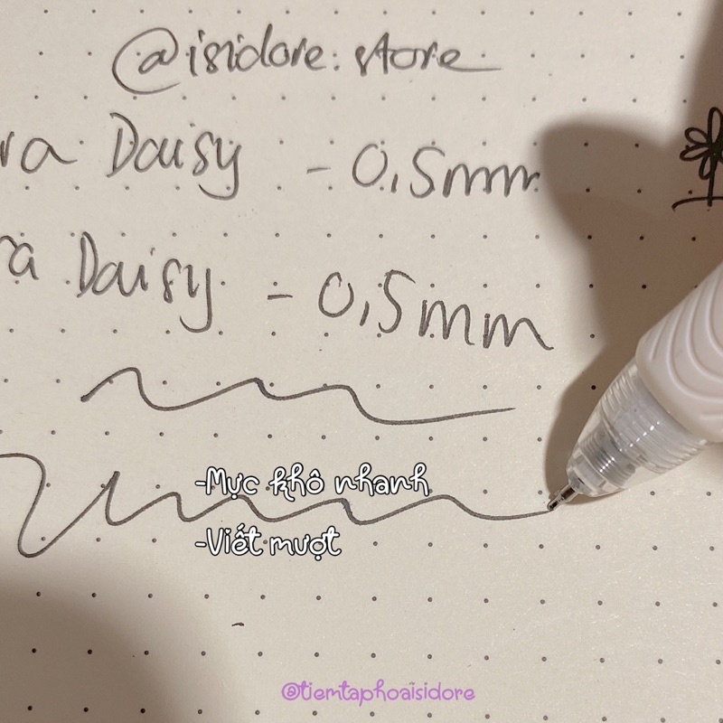 Bút bi gel MURA ngòi 0.5mm DAISY🌼