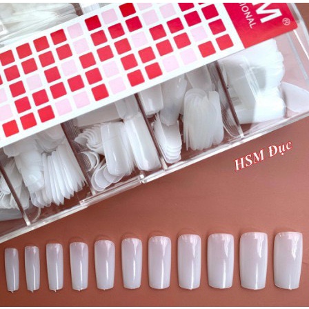 MÓNG ÚP MÀU GẠO VUÔNG, THANG, BẦU, NHỌN - Tách lẻ 50 móng đủ size