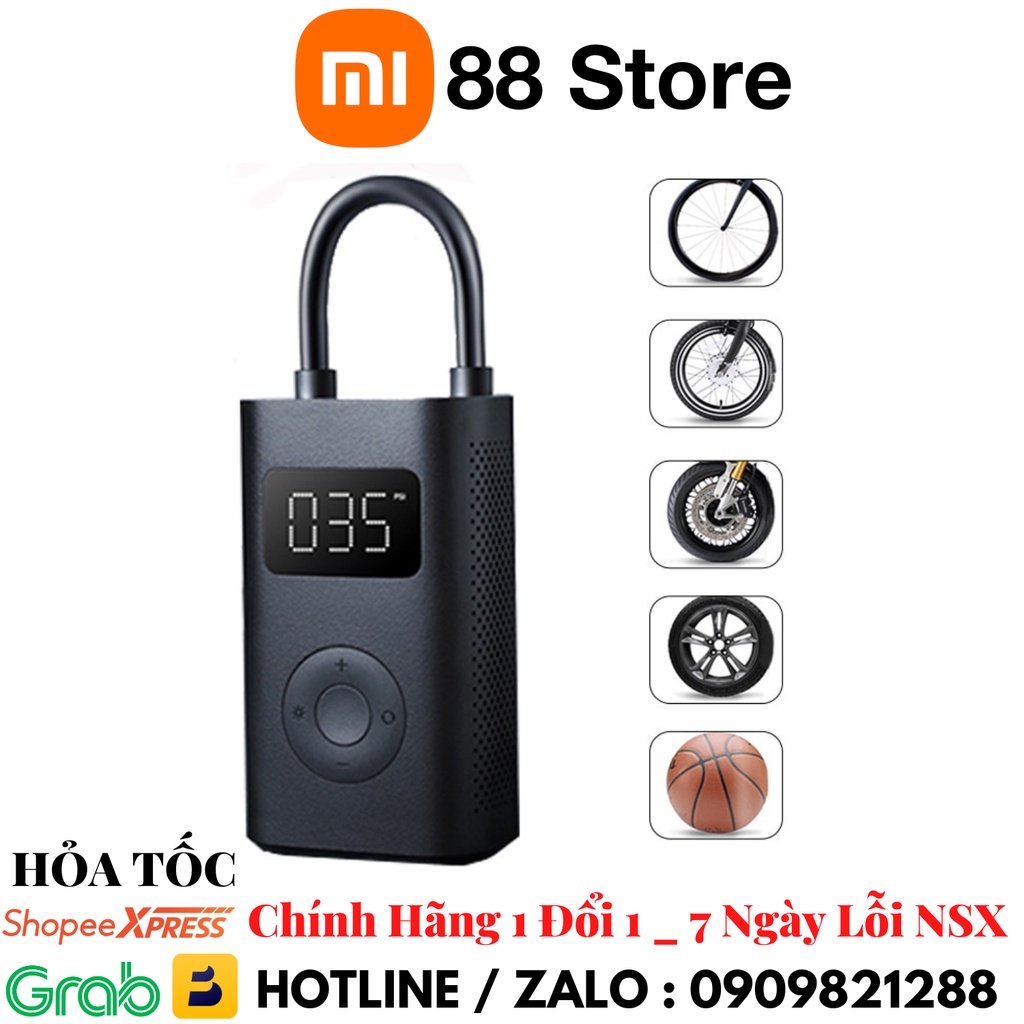 Bơm Điện Cầm Tay Xiaomi Mijia 1S MJCQB04QJ Chính Hãng Fullbox Bơm đa năng bơm lốp ôtô