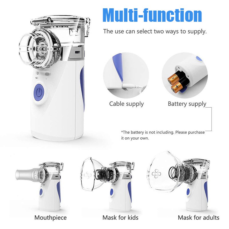 Máy Xông Khí Hen Suyễn Mini Cầm Tay Có Thể Sạc Lại Tiện Dụng Cho Gia Đình