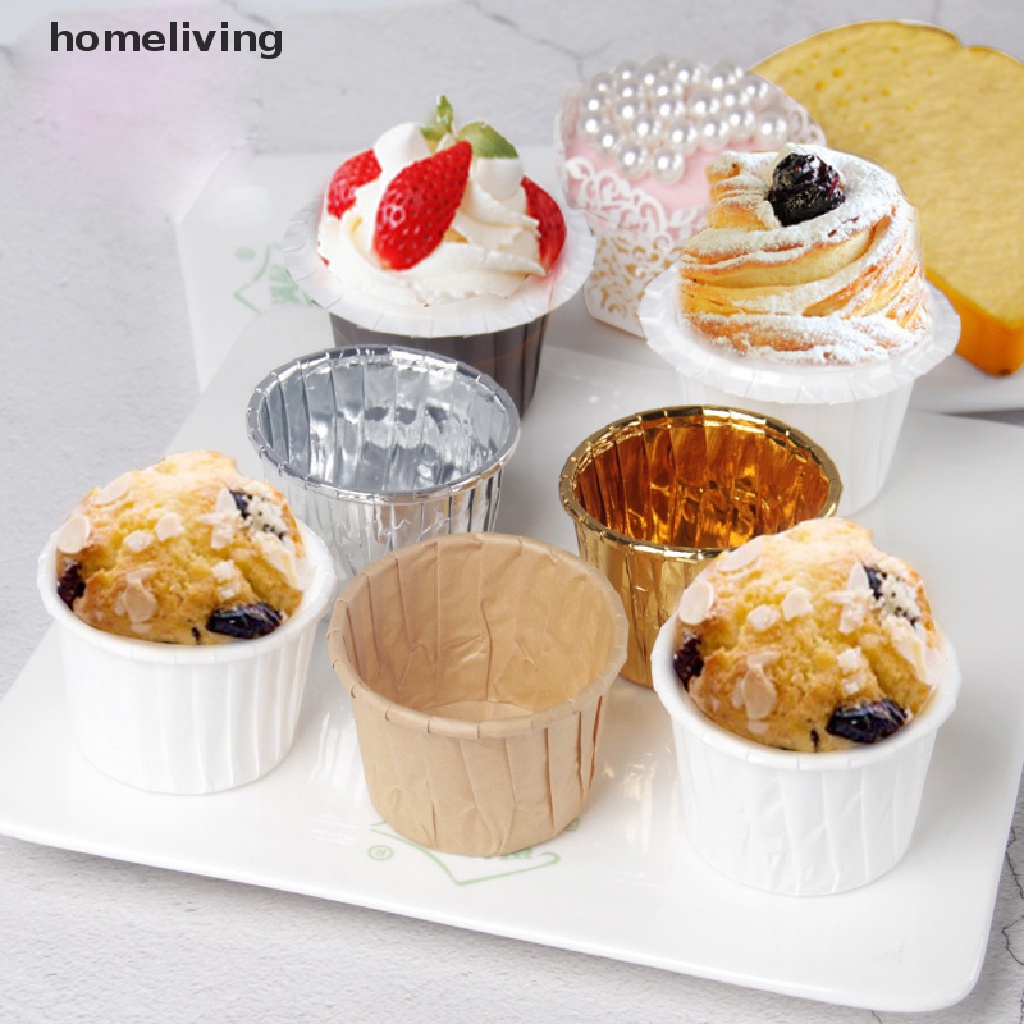 Bộ 50 Cốc Giấy Đựng Bánh Cupcake / Muffin Xinh Xắn Tiện Dụng