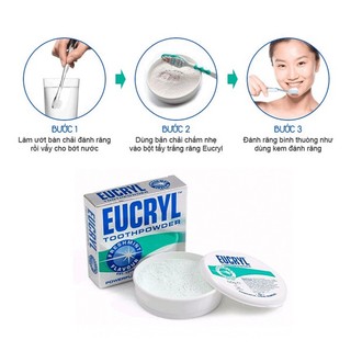 Combo Kem Đánh Răng Eucryl 62g + Bột Tẩy Trắng Răng Eucryl 50g