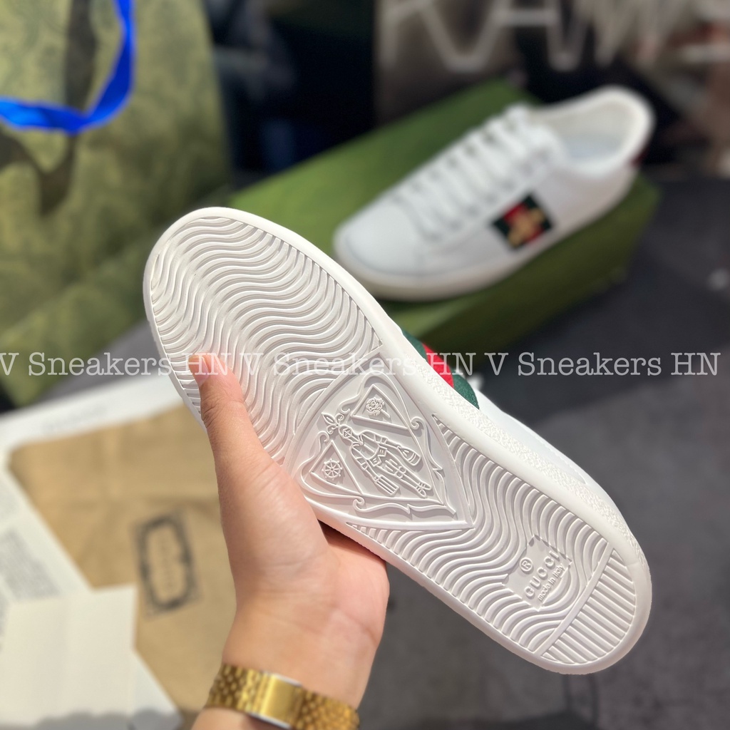 Giày Thể Thao Gucci Ong Cao Cấp Full Size Nam Nữ Phong Cách Hàn Quốc Giày GC Xanh Đỏ Thêu Họa Tiết Ong Vàng