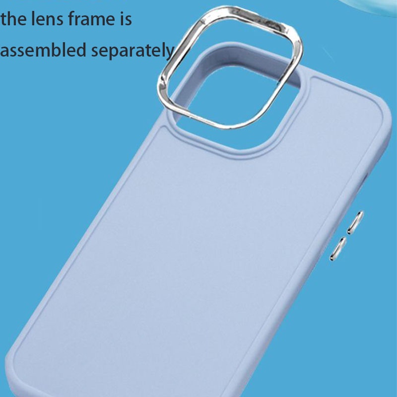 Ốp Điện Thoại Silicon Mềm Nhám Viền Kim Loại Mạ Điện Cho iPhone 13 13 Pro 13 Pro Max 14 14 Plus 14 Pro 14 Pro Max