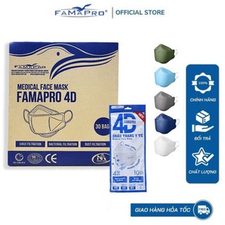 Thùng 30 túi 300 cái khẩu trang KF94 Famapro Nam Anh chính hãng 4 lớp kháng khuẩn. #kf94 #4d #famapro #namanh