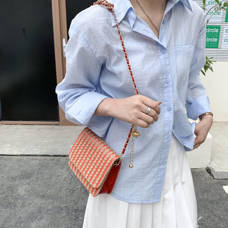 Túi Đeo JASMIN NOIR Chéo Vai Họa Tiết Sọc Thời Trang Sành Điệu Cho Nữ