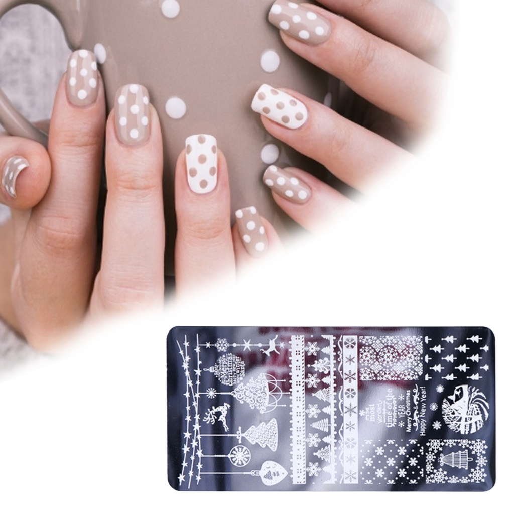 Khuôn Trang Trí Móng Tay Bằng Thép Không Gỉ DIY Dành Cho Nữ