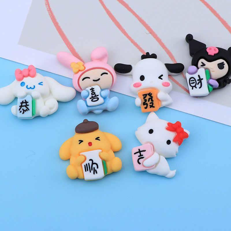 (C20) Charm Sanrio chơi mạt trượt mô hình cinnamoroll kuromi trang trí bình nước dép Crocs