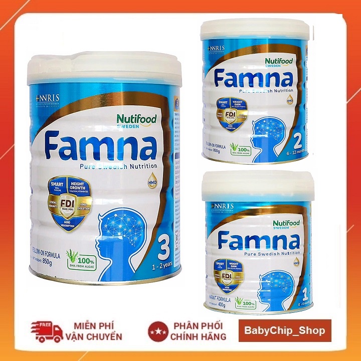 Sữa bột Famna Số 1, Số 2, Số 3, Số 4 800g [Date 2024]....: