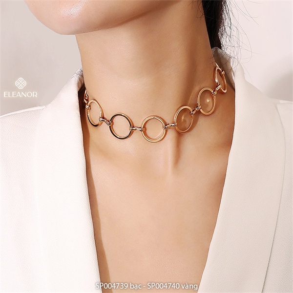 Dây chuyền nữ chocker Eleanor Accessories hình vòng tròn phụ kiện trang sức cá tính