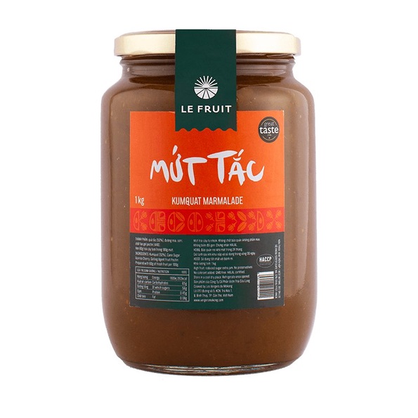 MỨT TẮC #LEFRUIT - Hủ 1Kg