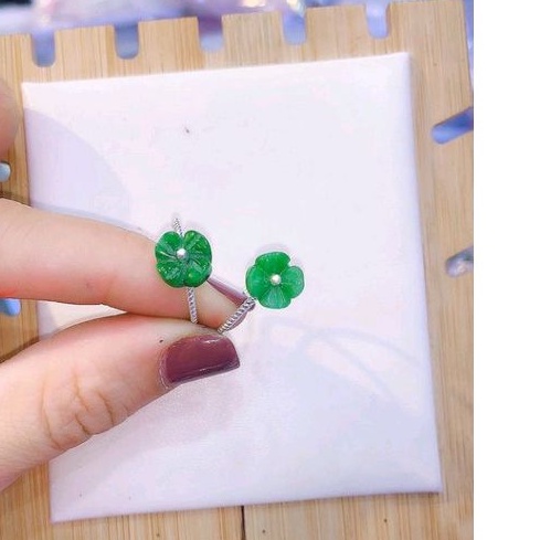 Nhẫn nữ bạc nữ mặt đá hoa