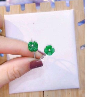 Nhẫn nữ bạc nữ mặt đá hoa