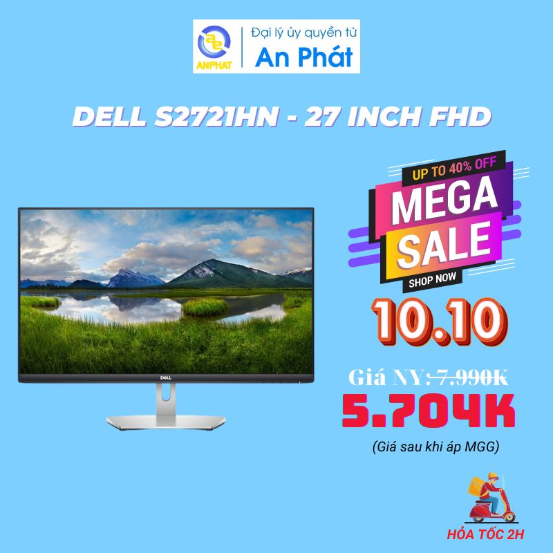 Màn Hình Dell S2721H / S2721DS / S2721QS - 27" QHD LED IPS 8ms 75Hz - Hàng Chính Hãng