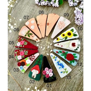 Kẹp Tóc Thêu Hoa Handmade