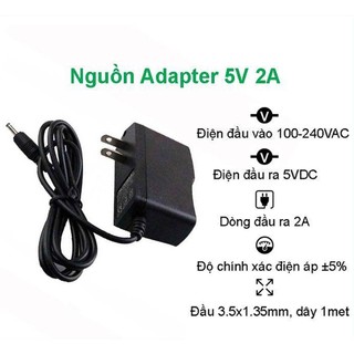 Nguồn - Adapter 5V 2A cho Android TV Box, Camera IP, Máy Chấm Công, Máy Tính Bảng