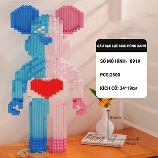 bearbrick small piece brick assembly parallel toy children's puzzle