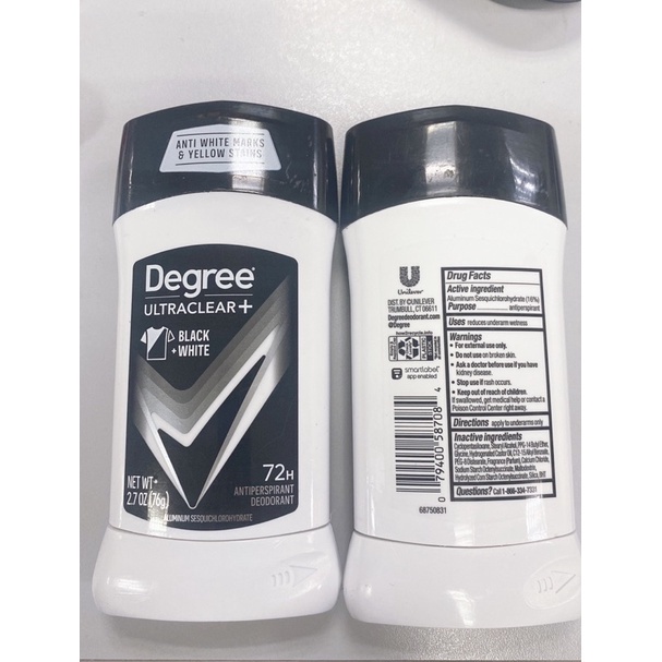 Lăn nách khử mùi sáp Degree 76g nam từ Mỹ