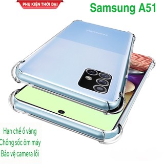 Ốp lưng Samsung A51 / A52 / A52s / A53 / A54 / A55 / A56 5G dẻo trong suốt lồi 4 góc hạn chế ố vàng