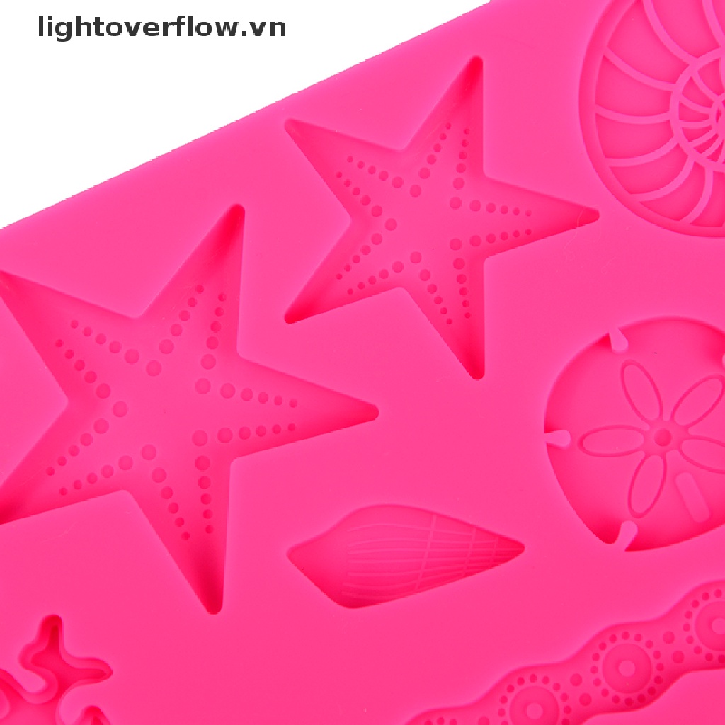 Khuôn Silicon Làm Kẹo Đường Hình Vỏ Sò / Con Ốc Trang Trí Bánh Kem DIY