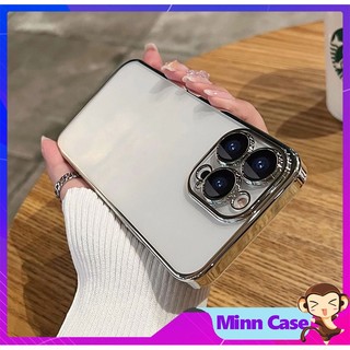 Ốp điên thoại iphone PC cứng trong suốt chống ố cho 14 13 Pro MAX 14 Plus 12 Pro MAX, ốp ip màu tím chống sốc MinnCase