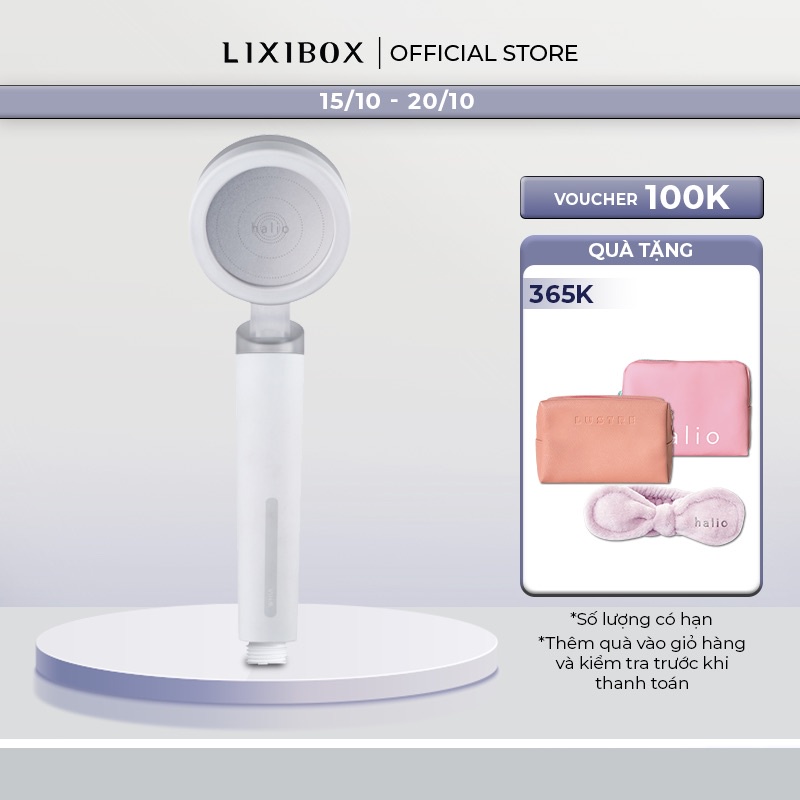 Bộ Vòi Sen Tắm Tăng Áp Khử Clo Và Kim Loại Nặng Làm Đẹp Da Halio Beautifying Shower