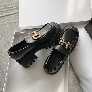 Kana Platform Loafes - Giày da bò nữ