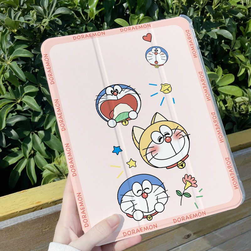 Ốp Máy Tính Bảng TPU Mềm Hình Doraemon Dễ Thương Có Khe Đựng Bút Cho iPad GEN7 / 8 / 9 Air4 Air5 Pro11 "Pro12.9" 2020 / 2021 mini6